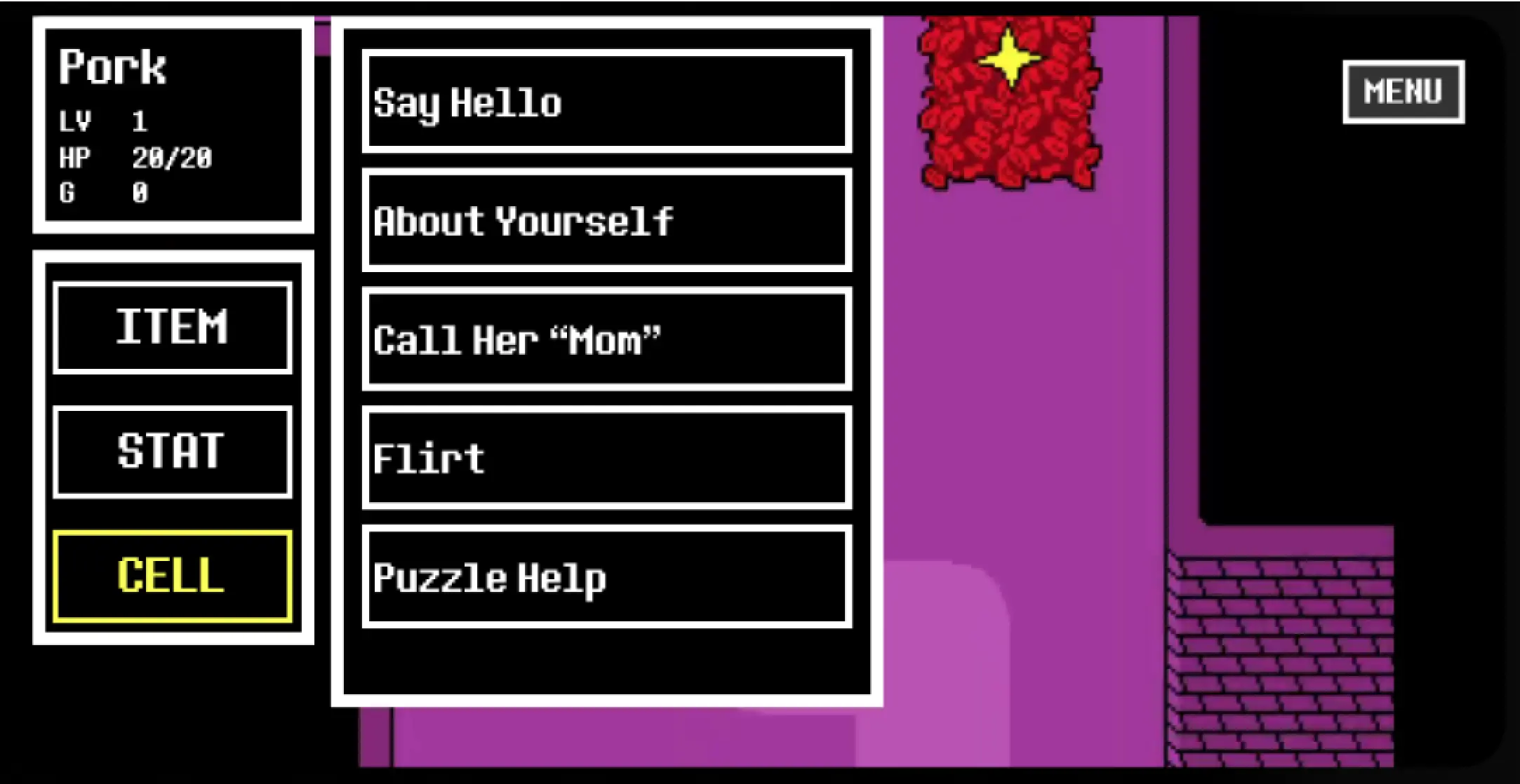 Undertale for Android Menu